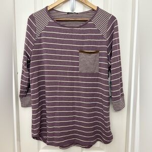Pink Clover Purple Striped Tunic